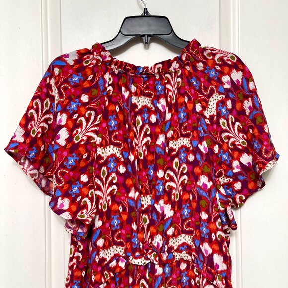 ANTHROPOLOGIE Robin Tiered Short Sleeve Mini Dress M - Picture 7 of 12